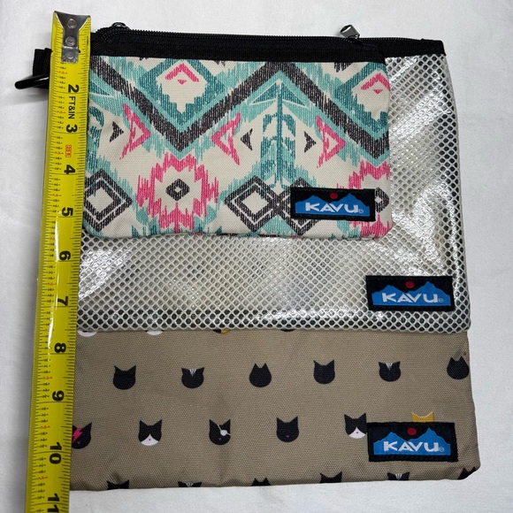 KAVU Zipper Pouch Set - 3 Toiletry Cosmetic Bags - Picture 3 of 13